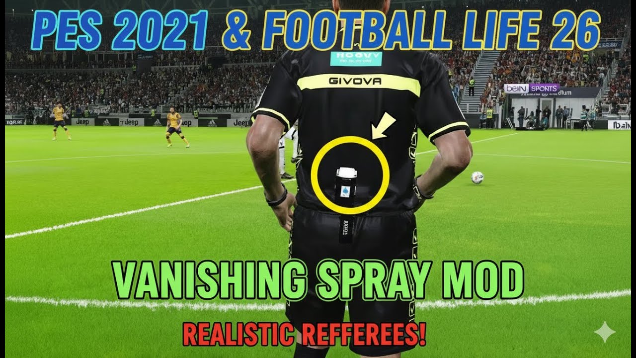 Bottle Vanishing Spray Referee mod pack 2 - PES 2021 - Football Life 26