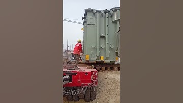 traction transformer -2 reached at site and manually unloading work