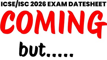 🔥Most Exclusive CISCE 2026 BIG NEWS! ICSE ISC 2026 Date Sheet & Exam  2026 | CISCE Time Table Update