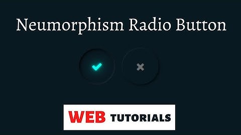 Radio Buttons UI Design CSS | CSS3 Custom Neumorphism Radio Button