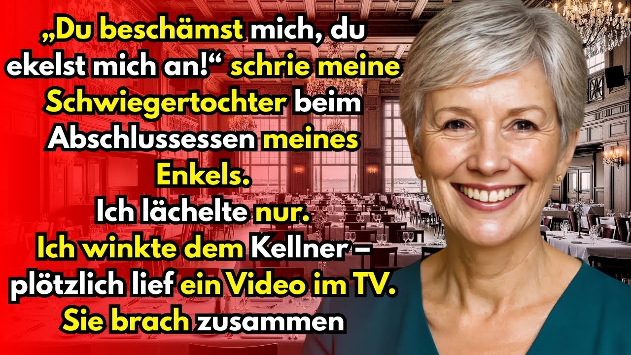 „Du beschämst mich, du ekelst mich an!“, sagte meine Schwiegertochter beim Abschlussessen.