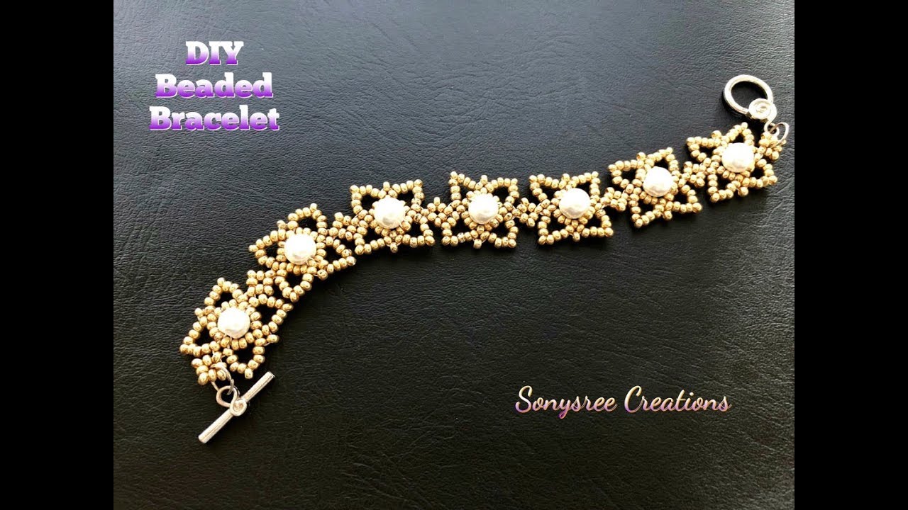 DIY Beaded Bracelet. How to make beaded bracelet - YouTube