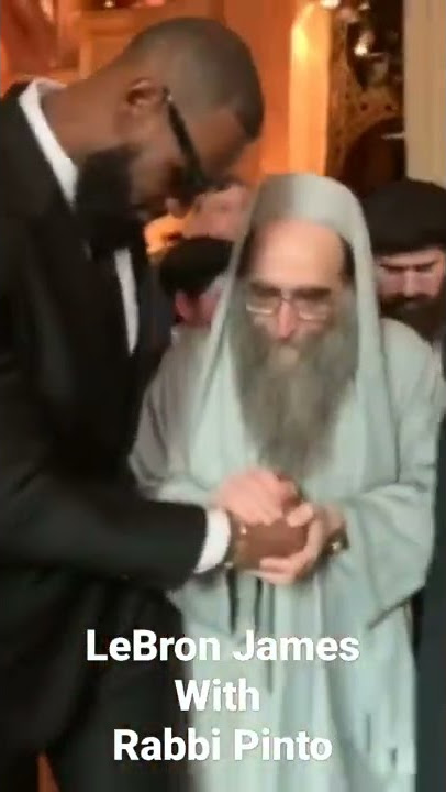 LeBron James with Rabbi Pinto