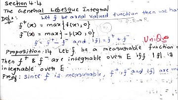 Proposition 14 - section 4.4 - The General Lebesgue Integral