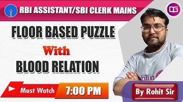 BLOOD RELATION FLOOR  BASED PUZZLE MAINS LEVEL SBI CLERK ROHIT SIR