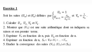 Exercice Corrigé : Suites Numériques. Avec Doumbia