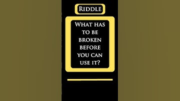 What has to be broken before we use it? | Riddles #brainbytes #riddles #shortsfeed #brainteasers