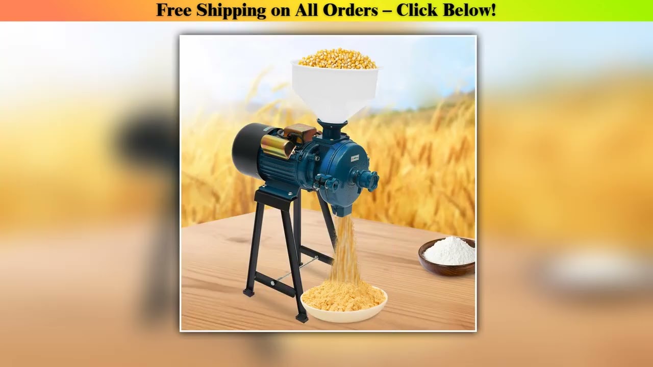 Cereals Grinder 2200W 220V Electric Feed/Rice Flour Corn Mill Dry Cereals Grinder Machine+Funnel