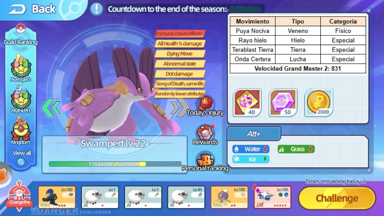 Ultra Era Pet - Swampert Grand Master 2 - Estrategia 1