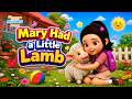 Mary Had a Little Lamb 🐑 | Animal Nursery Rhyme | TMKOC English Rhymes for Kids