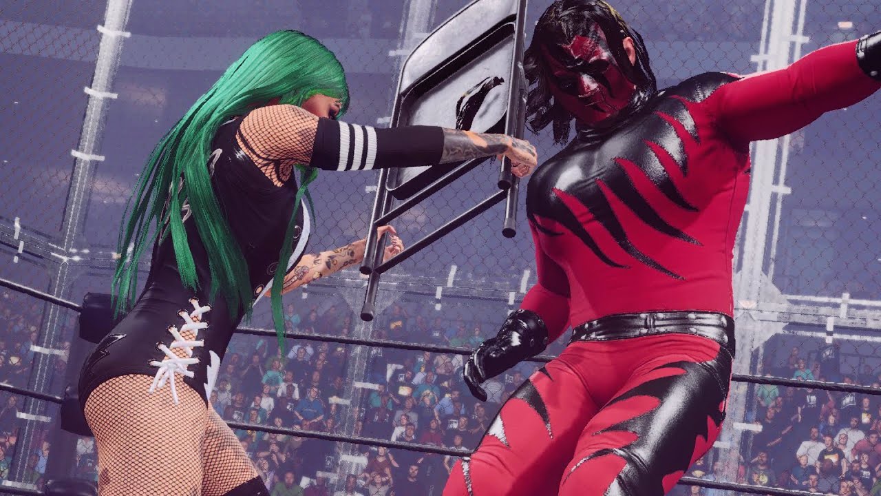 WWE 2k22 MODS: Shotzi vs Kane '98 HIAC 1/2 #intergender #wrestling