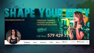 Make Gym Facebook Cover Design in Few Time || Exclusive Photoshop Tutorial screenshot 5