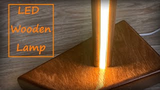 Как сделать светодиодный светильник из дерева? Modern floor led wooden lamp. Diy.