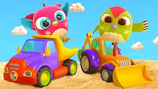 🔴Baby cartoons for kids & Hop Hop the owl full episodes LIVE. Street vehicles for kids.