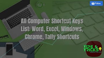 All computer Shortcut (Part - One)