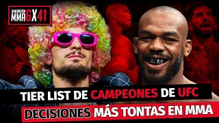 TIER LIST CAMPEONES UFC - DECISIONES MÁS TONTAS en MMA