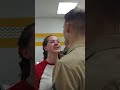 Marine surprises his little sister at School