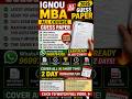 MMPF 05 Guess Paper MBA IGNOU Solved guess paper with answers important questions previous year