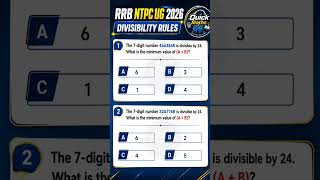 rrb ntpc pyq divisibility rules #exam #maths #divisibilityrule #divisibilityrules