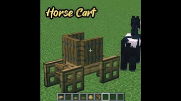 How To Make A Horse Cart In Minecraft. #minecraft #minecraftraj #shorts