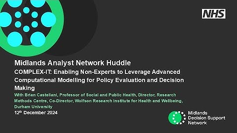 MAN Huddle: COMPLEX-IT: Enabling Non-Experts to Leverage Advanced Computational Modelling - 12/12/24