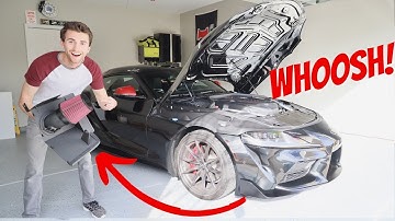 My Manual Supra Finally Makes Turbo Sounds!! MST Intake Installation!!