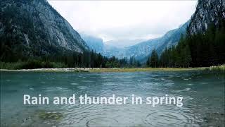 Rain and thunder in nature - 1 hour