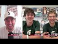 Jonny Lazarus talks with USHL Alumni Mason West and Jack Hextall