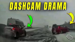 Dashcam Captures a High-Speed Collision and a Near Miss