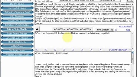 Powerful Sentence Spinning Spin Syntax Trick