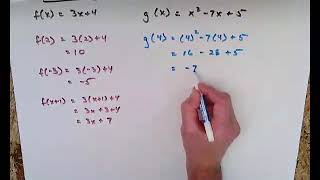 Function Notation Operations