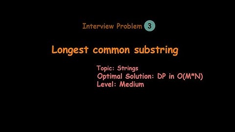 Longest Common Substring