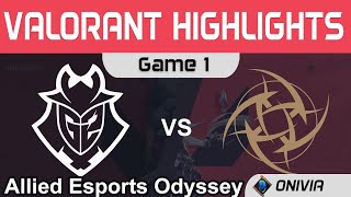 G2 vs NIP Highlights Game 1 Allied Esports Odyssey 2020 Day 3 G2 Esports vs Ninjas in Pyjamas