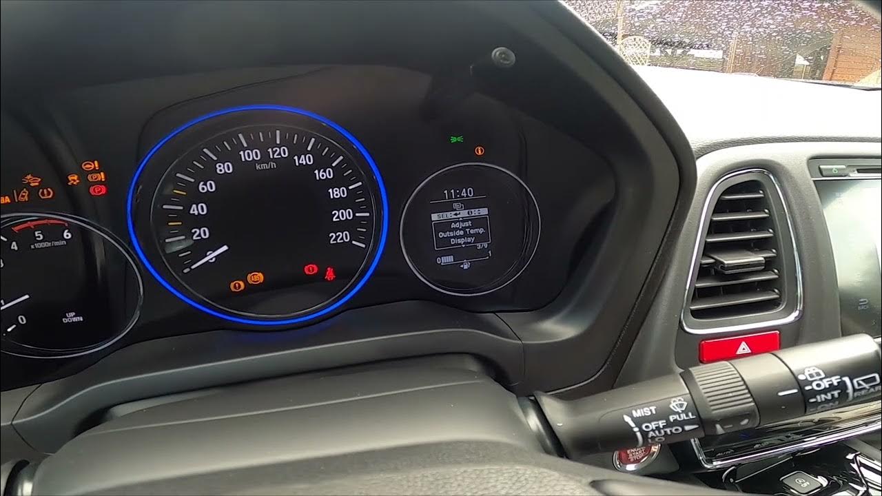 How to Adjust Outside Temperature Display in Honda HRV II ( 2015
