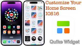 លេងស្ទាយ Home Screen iPhone IOS16 ll Quike Widget
