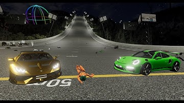 CARS CLIFF VS  MONSTER  SPINER