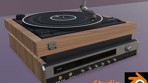 Vinyl RecordPlayer ONKYO Y-200 using Blender || Setup Studio