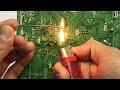 Hàn mạch điện tử khi bạn không có mỏ hàn ! Tin solder when you don't have a soldering iron