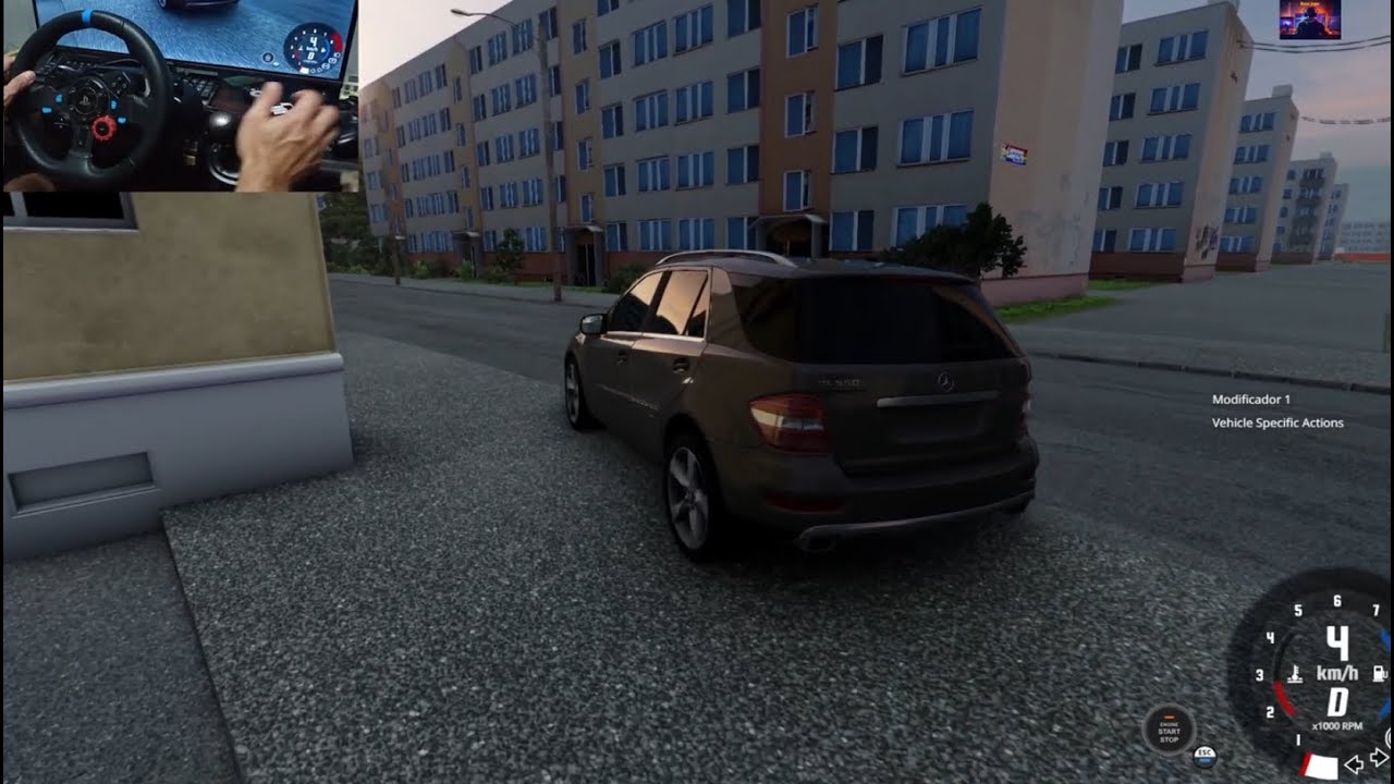 Mercedes-Benz Classe M W164 - BeamNG Drive - Realistic Car Crashes | G29