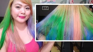 HOW TO COLOR HAIR USING CREPE PAPER for 14 Pesos only! | Colorful DIY Hair Dye