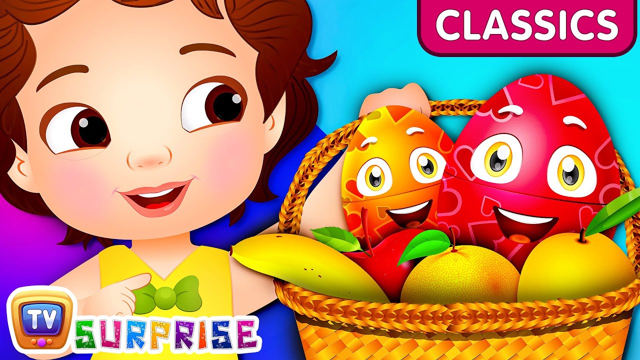 ChuChu TV Classics   Learn Fruits  their names   Surprise Eggs Learning Videos for Kids