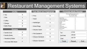 How to Create an Object-Oriented Restaurant Management System  in Visual Basic.Net - Full Tutorial