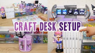 Craft Room Desk Setup + ASMR Card Organization