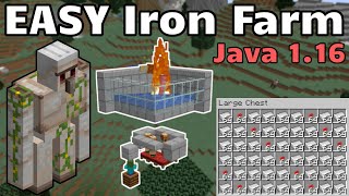 EASY Iron Farm (Minecraft Java 1.16+)