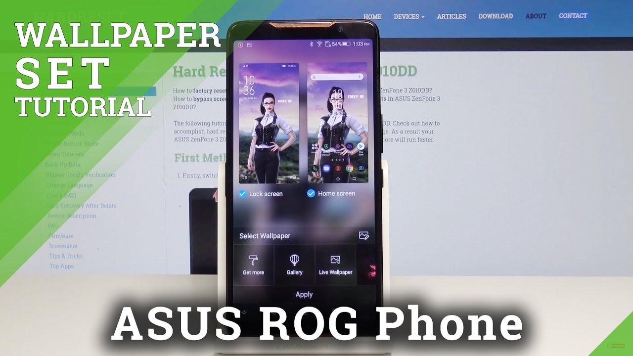 How To Change Wallpaper On Asus Rog Phone Set Up Wallpaper Youtube