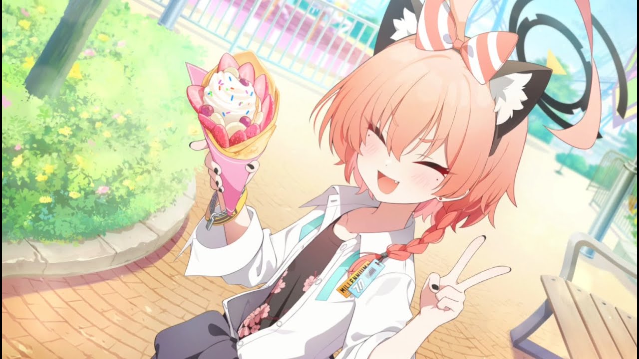 【ブルアカ】美甘ネル(制服ネル)CV:小清水亜美 メモリアルロビー - YouTube