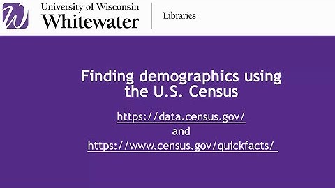 Finding demographics using the U.S. Census