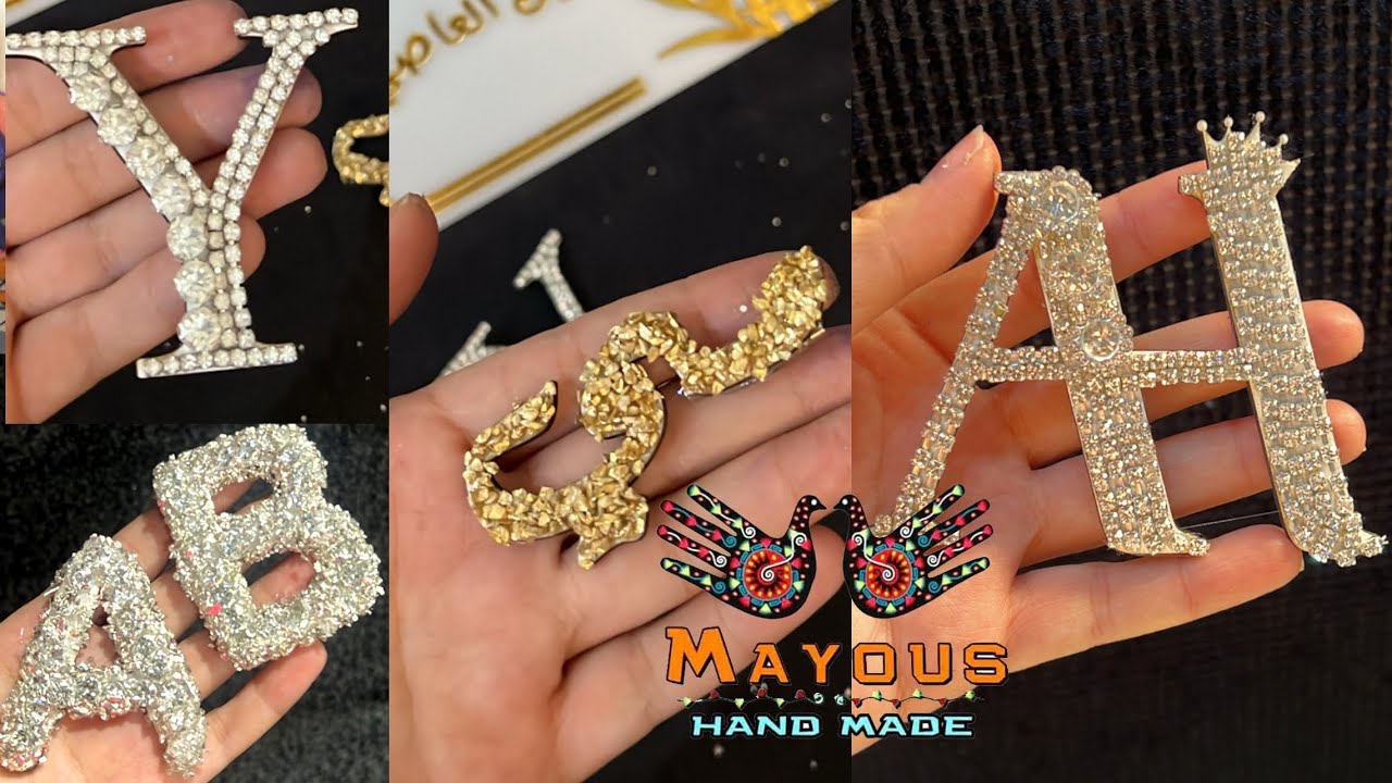 طريقه عمل بروش العروسه السلفر او الدهبي بطريقتين سهلين و نوعين لاصق وينفع كهديه ب الاسم او الحرف