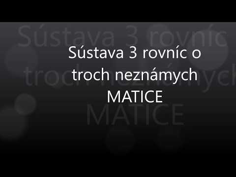 Video: Co Je To Matice