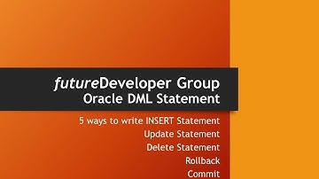 Oracle DML Statements - Insert, Update, Delete || Rollback || Commit